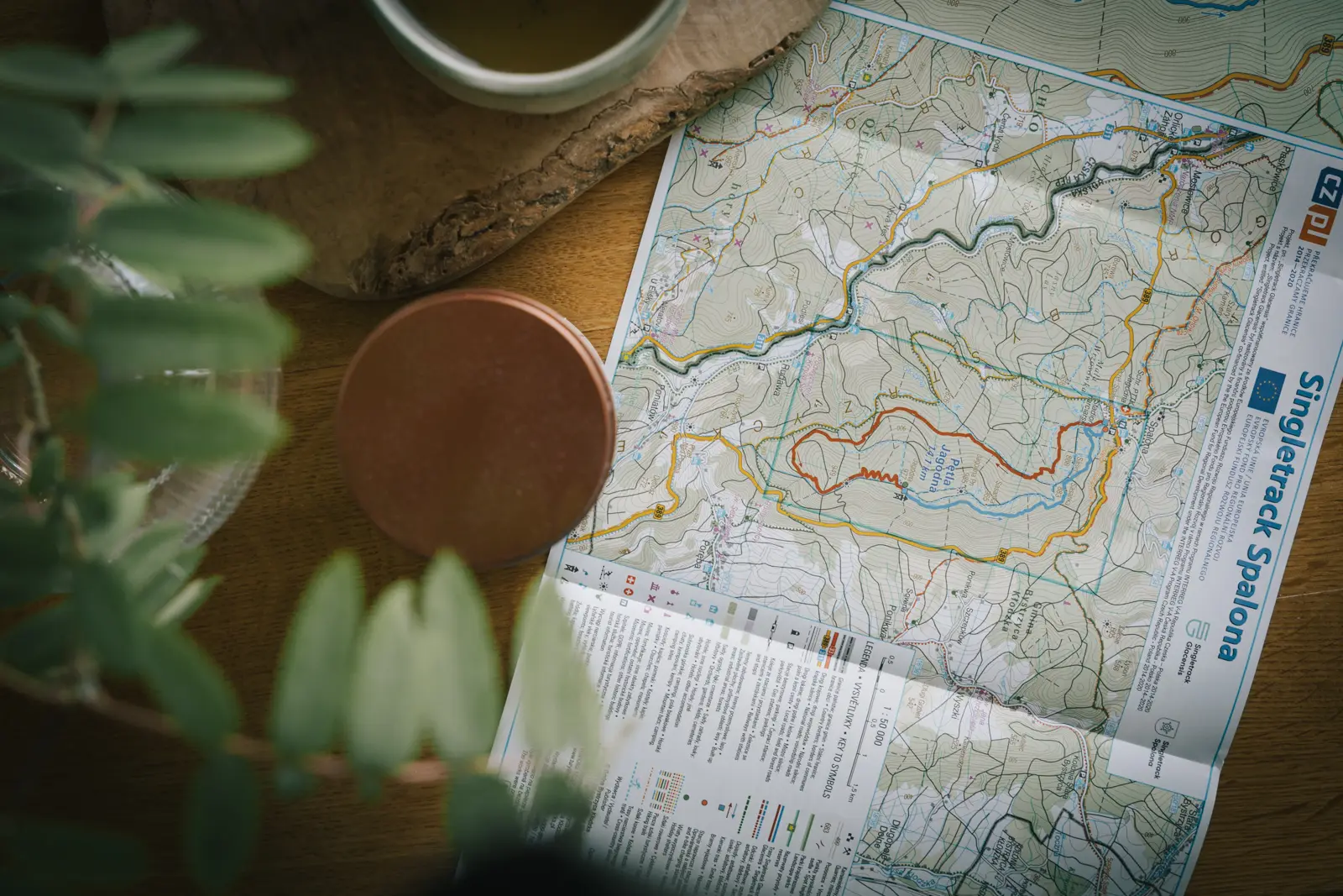 Mapa tras rowerowych – detal